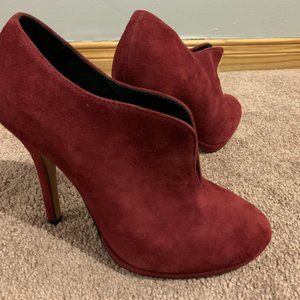 Aldo Wine Faux Suede Shoetie 6.5